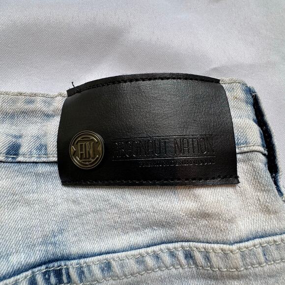 Argonaut Nation Men’s 34x32 Skinny Jeans Distressed Ripped Stretch Casual EUC - Picture 4 of 8